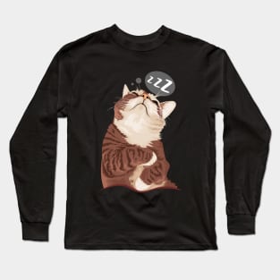 Sleeping Cat Long Sleeve T-Shirt